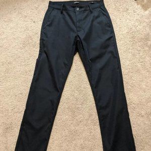 Huckberry Proof Nomad Pant 28 Slim Navy with hidden zipper pocket